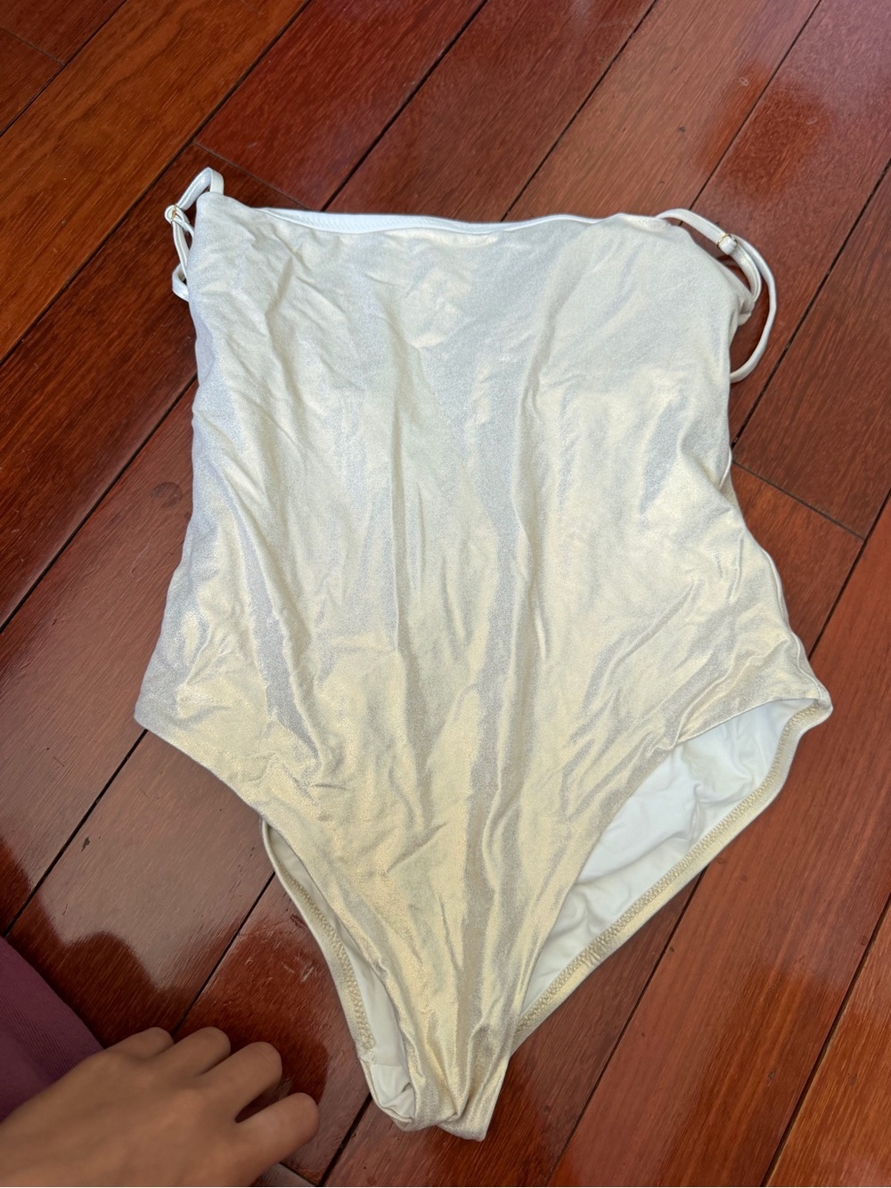 Melissa Odabash Shimmery Cream One-Piece Swimsuit